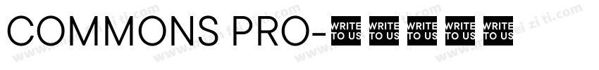 COMMONS PRO字体转换